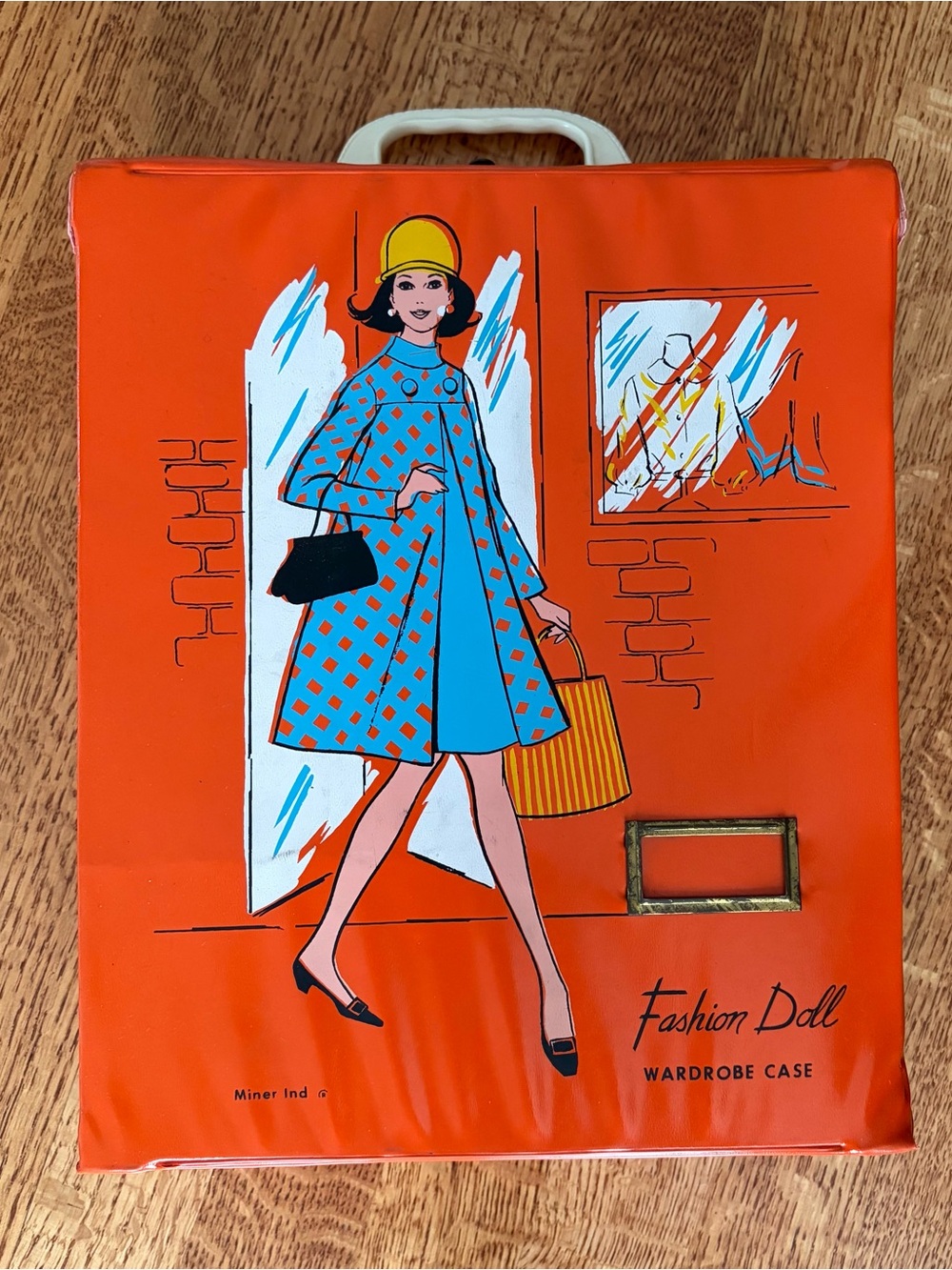 Vintage Orange 1960’s Miner Fashion Doll Wardrobe Case Orange Mod Barbiecore